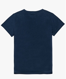 tee-shirt garcon a manches courtes avec motifs sur lavant bleu tee-shirts9417401_2
