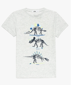 GEMO Tee-shirt garçon à manches courtes avec motifs dinosaures Beige
