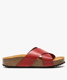 GEMO Sandales femme forme mules avec semelle anatomique Rouge