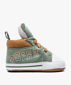 GEMO Chaussons de naissance bébé garçon avec languette ourson Vert