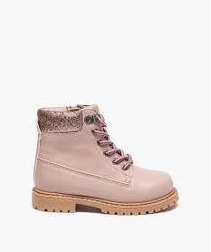 GEMO Bottines bébé fille zippées à col rembourré - Les Supaires rose standard