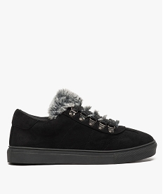 GEMO Baskets fille avec languette fantaisie Noir