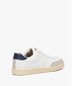 baskets homme bi-matieres tige basse blanc9429801_4