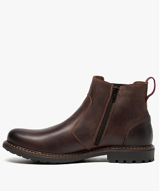 boots homme de style chelsea avec dessus cuir et semelle crantee brun9431501_3