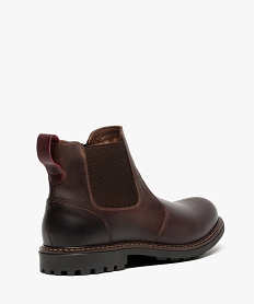 boots homme de style chelsea avec dessus cuir et semelle crantee brun9431501_4