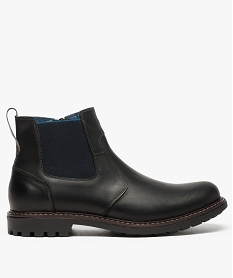boots homme de style chelsea avec dessus cuir et semelle crantee noir9431601_1