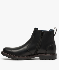 boots homme de style chelsea avec dessus cuir et semelle crantee noir9431601_3