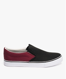 GEMO Slippers homme bicolores à semelle sport noir standard