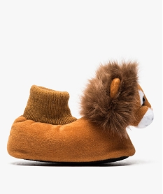 chaussons garcon en forme de lion avec tige chaussette brun9445401_1