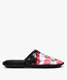 chaussons homme en forme de mules impression drapeau us bleu9447101_1