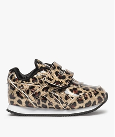 GEMO Baskets bébé fille vernies et pailletées - Reebok beige standard