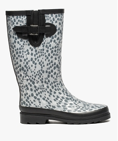 GEMO Bottes de pluie femme imprimées motifs métallisés Gris