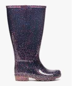 GEMO Bottes de pluie femme à paillettes et semelle crantée Rose