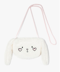 sac fille en peluche facon tete de lapin blanc sacs et cartables9456001_1