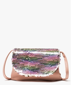 GEMO Sac fille avec rabat en sequins réversibles Rose