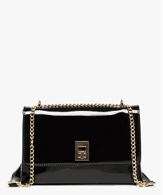 sac a main femme verni a bandouliere en chaine noir9461401_1