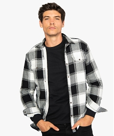 GEMO Chemise homme à carreaux doublée sherpa Imprimé