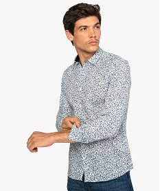 GEMO Chemise homme slim fit à motifs fleuris Imprimé