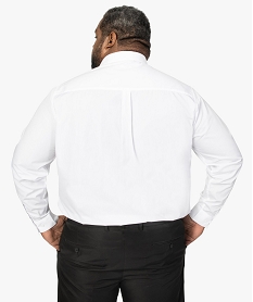chemise homme unie a manches longues repassage facile blanc chemise manches longues9468001_3