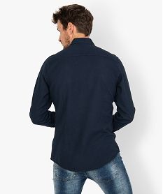 chemise homme en coton texture slim fit bleu9468201_3