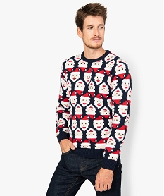 pull homme a motifs pere noel multicolore9471201_1
