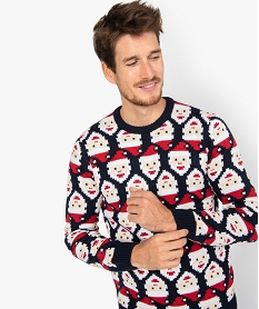 pull homme a motifs pere noel multicolore9471201_2
