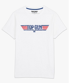 tee-shirt homme a manches courtes imprime top gun blanc9472601_4