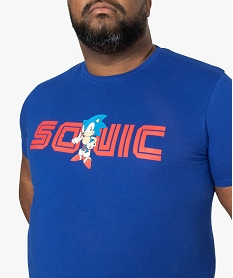 tee-shirt homme avec motif sonic sur lavant bleu9473401_2