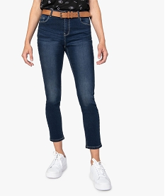 GEMO Jean femme slim taille haute 78e Bleu