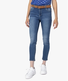 GEMO Jean femme slim taille haute 78e Gris