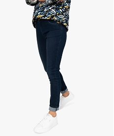 jean femme coupe slim en polyester recycle bleu pantalons jeans et leggings9479001_1