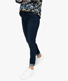 jean femme coupe slim en polyester recycle bleu9479001_1