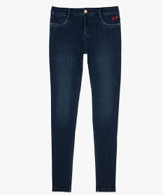 jean femme coupe slim en polyester recycle bleu pantalons jeans et leggings9479001_4