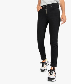 GEMO Jean femme sculptant coupe slim contenant du Lycra Noir