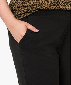 pantalon femme carotte 78e a taille elastiquee noir9481501_2