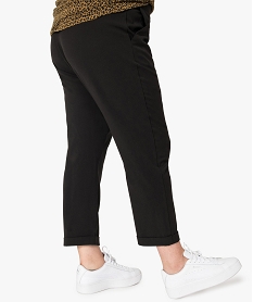 pantalon femme carotte 78e a taille elastiquee noir pantalons et jeans9481501_3