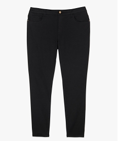 pantalon femme 5 poches coupe droite en coton stretch noir pantalons et jeans9482101_4