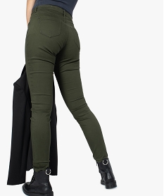 pantalon femme slim colore a taille normale vert9482301_3