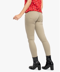 pantalon femme skinny stretch taille basse beige9483001_3