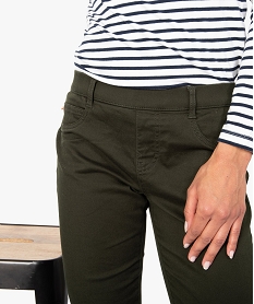 pantalon femme jegging colore a taille elastique vert9483101_2