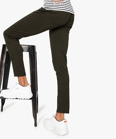 pantalon femme jegging colore a taille elastique vert pantalons9483101_3