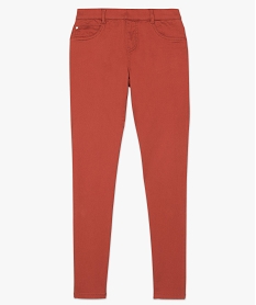 pantalon femme jegging colore a taille elastique orange9483401_4