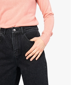 jean femme coupe large avec finitions bord-franc noir pantalons9484401_2