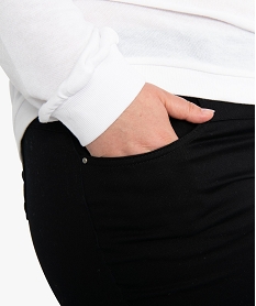 pantalon slim avec fermeture 3 boutons et zip noir pantalons et jeans9486401_2