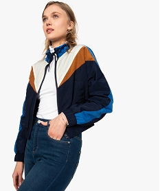 GEMO Veste de sport femme zippée multicolore Bleu