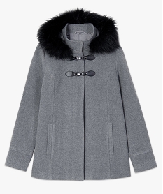 manteau femme avec capuche a bord fantaisie gris manteaux9489801_4