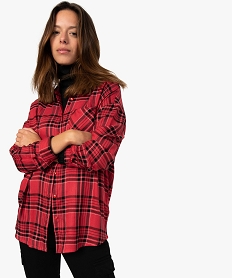 GEMO Chemise femme fluide à carreaux Imprimé