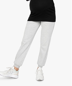 GEMO Pantalon de jogging de grossesse taille haute chiné Gris