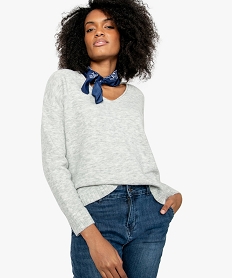 SANS GENRE BLEU ELECTRIQUE PULL GREY MELANGE