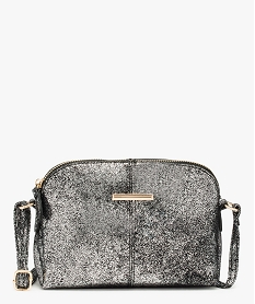 GEMO Besace femme forme pochette Gris